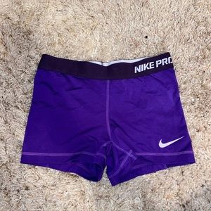 Purple Nike Pro Shorts